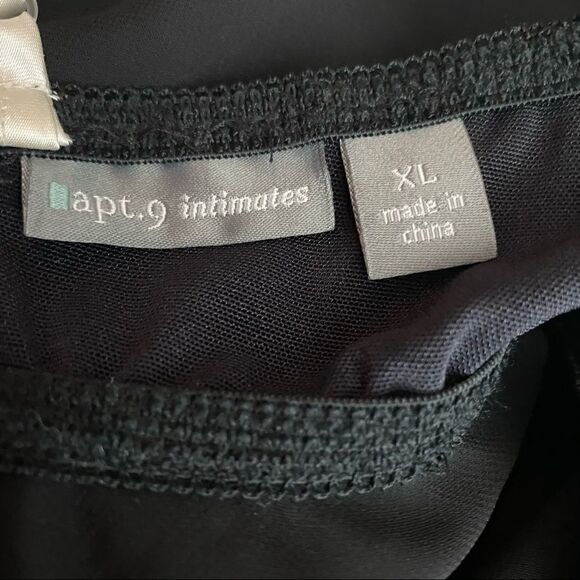 Apt 9 Intimates Black Lace Trimmed Night Slip - Picture 6 of 8